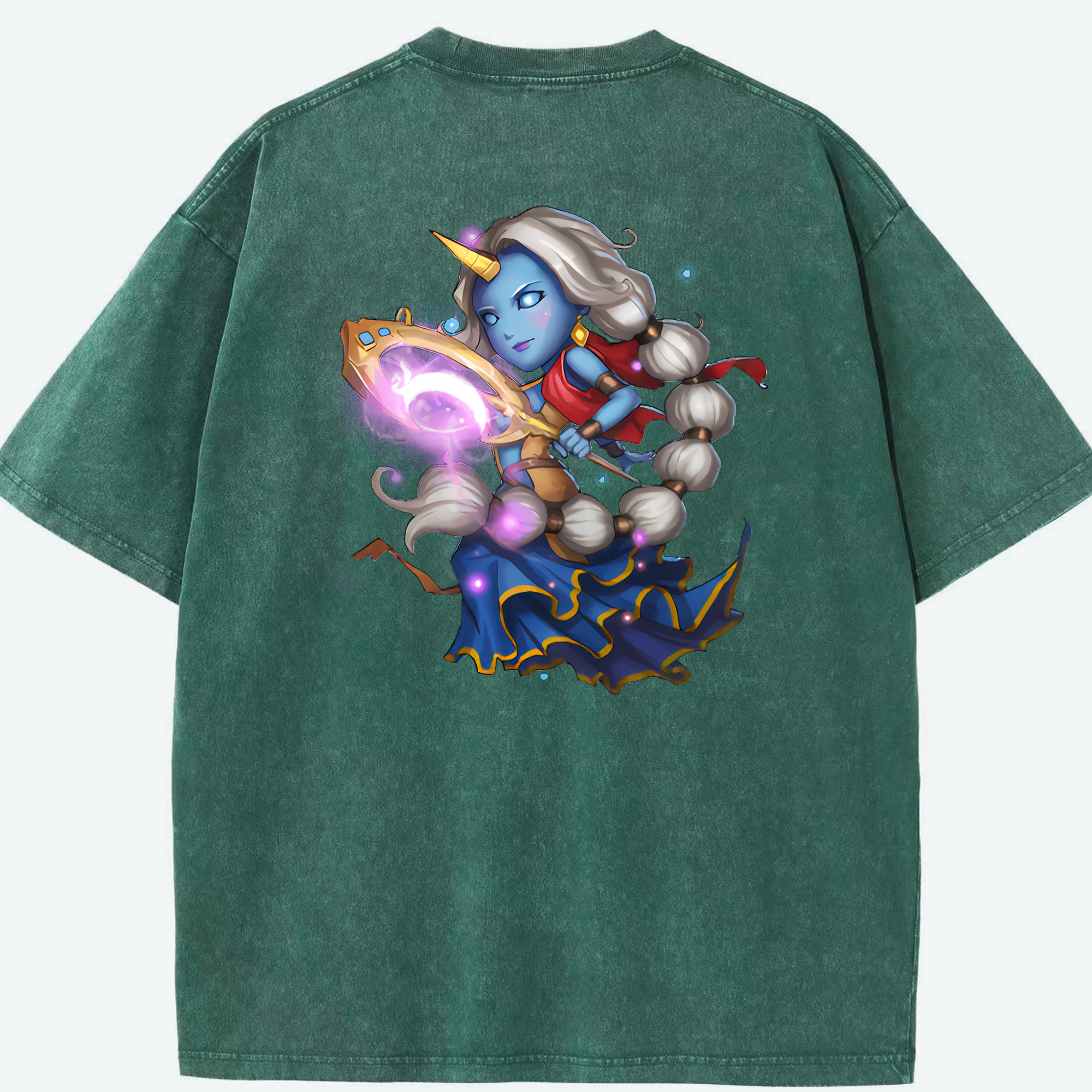 リーグ・オブ・レジェンド League of Legends LOL 綿100% ヴィンテージ風 半袖Tシャツ（背面プリント）